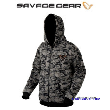 Худи Savage Gear Black Zip Hoodie размер XXL